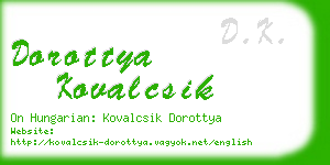 dorottya kovalcsik business card